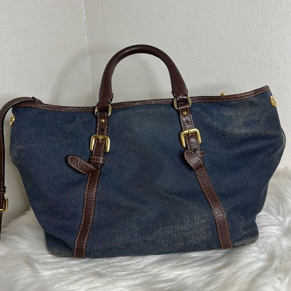 💯Authentic Prada Canapa in Denim🍀 - Picture 9 of 17